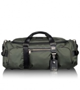 Time to travel... and relax! The unstructured styling of this rugged duffel is the perfect complement for the laidback traveler, including multiple interior and exterior pockets that keep travel essentials in place and on-hand for a casual trip that renews and refreshes. Tumi quality assurance warranty.