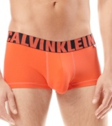 Underwear peeking above your belt is so passe. Avoid the show with these low-rise Calvin Klein trunks.