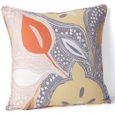 Inspired by the designer's lush photographs of Bali, the Graphic Batik pattern warms your space with the bright, cheerful charm of this intricate DIANE von FURSTENBERG decorative pillow.