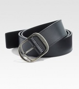 A fundamental element of every man's style in vegetable-tanned leather. Antiqued silver buckle About 1½ wide Made in Italy 