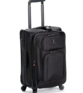 You're flying with the lightweight appeal and convenience of this case. Four 360-degree spinners respond to the simple flick of your wrist, while built-in organizational pockets and an add-a-bag strap let you add on more without feeling weighed down. Limited lifetime warranty. Qualifies for Rebate