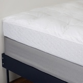 Thanks to a breakthrough in fabric technology, this soft cotton cover is highly water and stain resistant, without compromising the hand of the cloth. An extremely long lasting mattress pad that will protect your mattress for years to come, it's filled with ten ounces of high quality polyester fill.