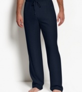 Find out why, for over a century, men have been wearing waffle-knit thermals when they crave close-to-the-skin comfort: Polo Ralph Lauren's cozy, drawstring waist sleep pants in ultra-soft cotton with  adjustable drawstring waist.