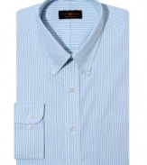 Streamline your life. With an easy-care shirt in a goes-with-anything striped pattern, Club Room nixes excess hassle.