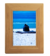 This minimalist bamboo picture frame from Tizo puts family portraits and pretty landscapes in a natural setting, perfect for practically any style of decor. With polished wood back.