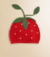 Strawberry-inspired hat in a wool-rich blend for a look that's as cozy as it is sweet. Ribbed trim40% wool/30% rayon/20% nylon/10% cashmereHand washImported