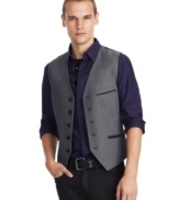 Perfect for those upcoming holiday parties, this Kenneth Cole Reaction vest will have you looking merry and modern.