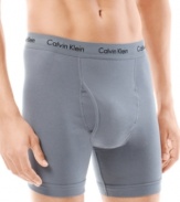 An instant classic from Calvin Klein. This two pack combines boxer-like freedom and brief-like support.