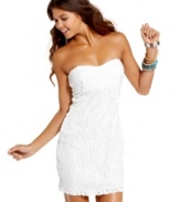 An endless supply of tonal paillettes add celebratory style to this chic little party dress from Trixxi!