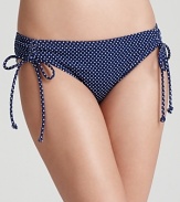 Pretty polka-dots put a sweet spin on Shoshanna's bikini brief. Ideal for the bathing beauty, this piece loves to play coy beneath a sheer chemise.