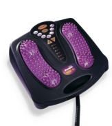Hit the target areas of your body with one professional tool. Incredible high-powered performance soothes feet, calves, hamstrings, quadriceps and lower back with a deep massage to both thin and thick muscles. The self-leveling suspension automatically adjusts the massager to different body parts for a customized experience that brings healing and relief. 2-year warranty. Model 403NA.