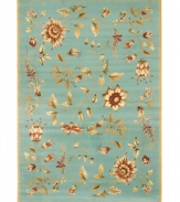 An intricate display of cascading florals creates this purely elegant Lyndhurst area rug from Safavieh. Crafted in Turkey of soft polypropylene, this rug radiates timeless allure with the added convenience of easy-care construction. (Clearance)