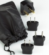 Plug in practically anywhere on the planet. This essential set provides worldwide compatibility for U.S. electronics in over 150 countries, so wherever you travel, you'll never be left in the dark.