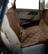 Keep your car clean and pristine with Sure Fit's Auto Friend Pet Car Hammock Cover. Protect seating and cargo areas from those spills and messes that pets and everyday errands can cause. Constructed of easy-to-clean fabric with a built-in waterproof barrier for extra protection, this hammock cover is a breeze to use.