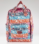 Keep in line with this logo-splashed backpack from MARC BY MARC JACOBS. With colorful consonants, it's sure to be the daytime bag on every label lover's wish list.