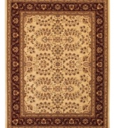 Traditional Persian motifs are recreated here in this intricately designed, ultra-soft Tolya area rug from Couristan. Cross-woven on Wilton looms, this high-quality construction offers deeper colors and subtle shading to achieve that old-world look.