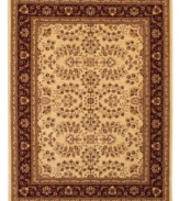 Traditional Persian motifs are recreated here in this intricately designed, ultra-soft Tolya area rug from Couristan. Cross-woven on Wilton looms, this high-quality construction offers deeper colors and subtle shading to achieve that old-world look.