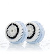 The Clarisonic® Skin Care Brush is designed for use on all skin types. A choice of replacement brush heads is available to suit different skin types and sensitivities. All brush heads are effective for use on the face, décolletté and body.  Normal: Perfect for normal skin, shaving prep, and for use on the décolleté and body.  Sensitive: A great starting point for sensitive to normal skin types.  Delicate: An ultra-soft brush for those with delicate or extra-sensitive skin.