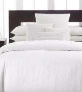 Clean and simple. Calvin Klein's Mykonos duvet cover, inspired by the Greek island of the same name, features a white-on-white circle design for a classic appeal.