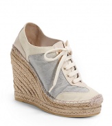 THE LOOKSneaker-inspired designFabric, leather and suede upperLace-up closurePadded insoleEspadrille wedge, 4½ (115mm)Wooden platform, 1 (25mm)Compares to a 3½ heel (90mm)THE MATERIALFabric, leather and suede upperLeather lining and soleORIGINMade in Spain