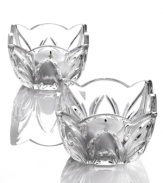 Decidedly vintage, these cut crystal candy votives from Godinger's Serenade collection glisten with elegant Art Nouveau style.