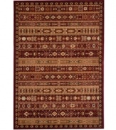 Timeless Persian-inspired designs and lush red color palette that make this Momeni rug a welcome addition to any room. Drop-stitched polypropylene creates a highly durable pile while maintaining luxurious texture and depth.