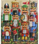 Soldier on through the month of Christmas with the Nutcracker advent calendar from Byers' Choice. Beyond each face and behind each numbered door is a small surprise ready to be discovered.