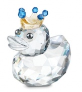Crowned Prince of the Happy Ducks flock, this Swarovski crystal figurine charms everyone with his sparkling personality.