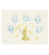 See every side of Tinker Bell. A student of classic Disney, Mark Cote referenced the original 1953 illustrations from Peter Pan to create this portrait of everyone's favorite fairy. Swarovski crystals twinkle amid the stars in her golden aura.