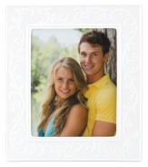Featuring the embossed vine motif and shiny white glaze of the Opal Innocence Carved collection, this Lenox picture frame is designed to refine your home indefinitely. A lovely gift for the bride and groom! Qualifies for Rebate