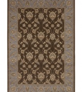 Soft, muted colors collect to create an intricately crafted Persian-inspired design in this Sedhan area rug from Couristan. Wilton-loomed of Couristan's own Courtron™ ultra-fine polypropylene to give this rug a thick pile, soft finish and ultimate durability.