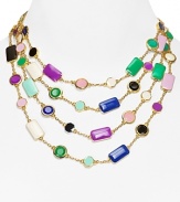 Get to the heart of the scatter with this tiled necklace from kate spade new york. It flaunts a bold vibe, with its gold chain and perfectly placed pops of color.