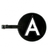 Give me an A! This big, easy-to-spot luggage tag is personalized with your initial, giving your bags an identity and helping them stand out on the luggage carousel.