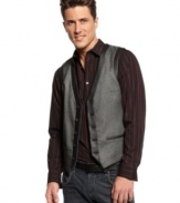 An easy way to elevate any casual look is this vest from INC International Concepts. Ideal for any situation.