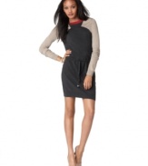 Go for effortless-chic with this cute yet comfy Rachel Rachel Roy colorblocked sweater dress --  perfect for a day-to-night look!