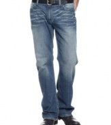 When it's time to kick back and enjoy the day reach for these classic relaxed-fit jeans from INC International Concepts.