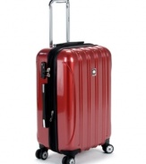 Born to fly. A lightweight & durable protective hardside catches serious speed on four twin spinner wheels that turn 360º to tackle corners & curves and add no extra weight to your hand. A sleek exterior with TSA-friendly lock opens to reveal a fully-stocked & fully-lined interior ready to travel with accessory pocket, elastic straps with buckle to secure contents, a zippered lid divider and more. 10-year warranty.