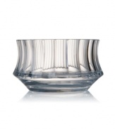 Luxury within reach. Deep olive cuts shape the handcrafted Central Park bowl, offering the exquisite crystal of Rogaska and contemporary grandeur of Trump Home.