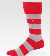 Excite your dress wardrobe with bold, brightly colored stripes.Mid-calf height73% cotton/25% polyamide/2% elastaneMachine washImported