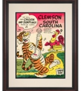 It's a winner! The Tigers kicked off the celebration early with this, now vividly restored, cover art from the 1960 Clemson-South Carolina football program. With team spirit like this, the Gamecocks never even had a chance.