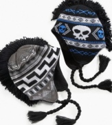 He can scale mountains and build snow forts while keeping warm in this mohawk Peruvian hat from Greendog.