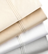 Crafted of the finest pima cotton, this 500 thread count Pinktuck Sateen flat sheet from Barbara Barry evokes a truly elegant feel and luxuriously soft hand. Finished with a classic triple pleat along the cuff. Choose from an array of soft hues.