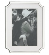 Always look your best. Simply timeless, the Sullivan Street picture frame by kate spade features narrow silver-plated trim with pretty architectural detail and a white mat that flatters any photo.