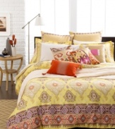 The Colorful Kilim sheet set is crafted with 230-thread count cotton for an extra layer of comfort.