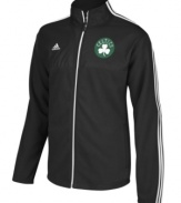 Take your best shot and support your favorite NBA basketball team with this Boston Celtics jacket from adidas.