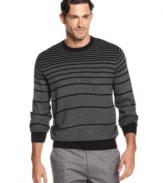 Magnify your on-point style with this standout striped sweater from Geoffrey Beene.