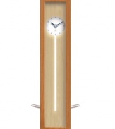 Infinity Instruments pays tribute to old-world clock design with this contemporary timekeeper for your wall or tabletop. A natural finish, numberless dial and decorative pendulum combine to complement modern settings.