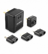 Globe traveler. Add this converter kit to your favorite luggage and feel right at home wherever you travel. Including 4 country-coded adapter plugs for the top foreign destinations, this kit, which also includes replacement fuses, puts the comfort into every trip you take.