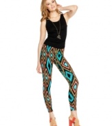 In an allover ikat print, these Bar III leggings add a bold boho flair to any outfit!