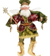 Make your home enchanting for the holidays with a Christmas Star Fairy figurine from Mark Roberts. With brilliant fabrics, extravagant beading and even a wand, it adds an imaginative spirit to any setting. Flexible arms and legs allow for easy positioning.